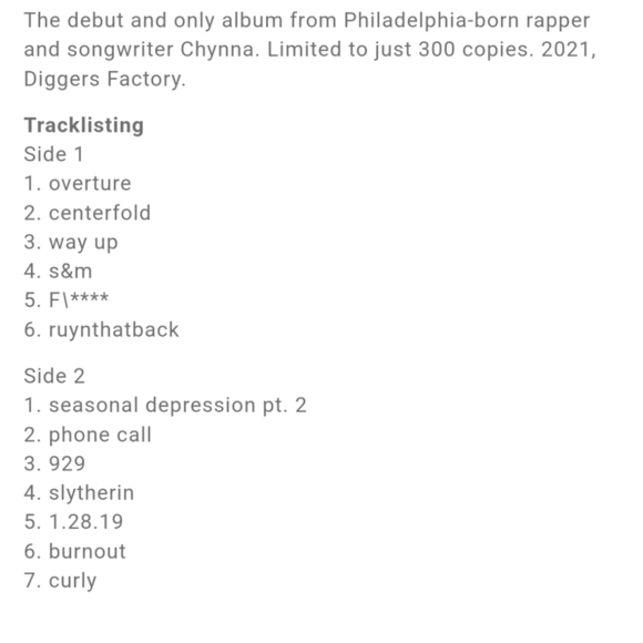 Chynna Drug Opera Limited LP on Vinyl NWT - Picture 2 of 4